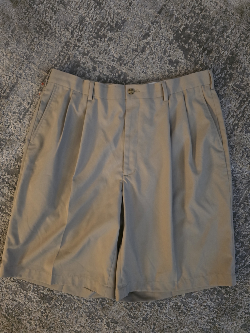 Men's Pro Tour Flat Front Khaki Shorts — Classic Tan Style